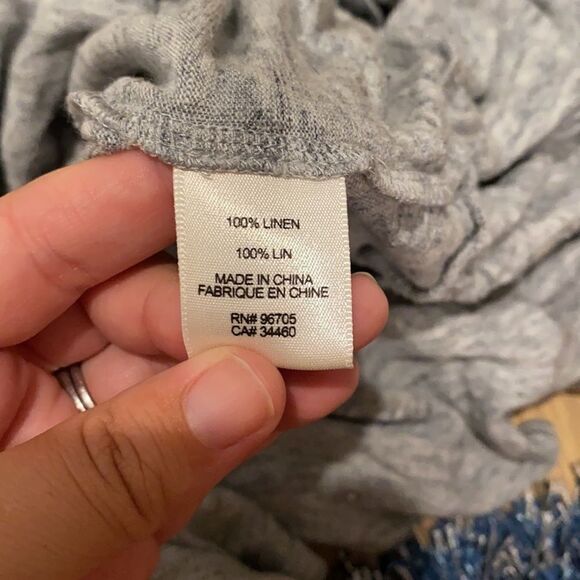 Rebecca Taylor gray linen tiered dress M - Picture 5 of 5